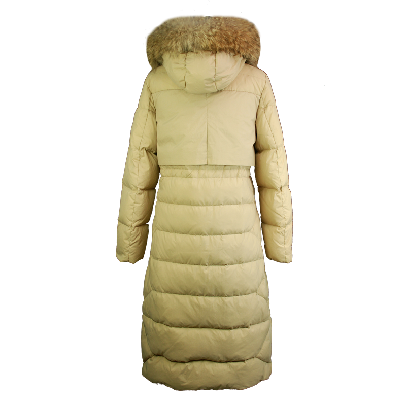 Heavy windproof warmest long women puffer jacket with hood best winter jacket womens for fall